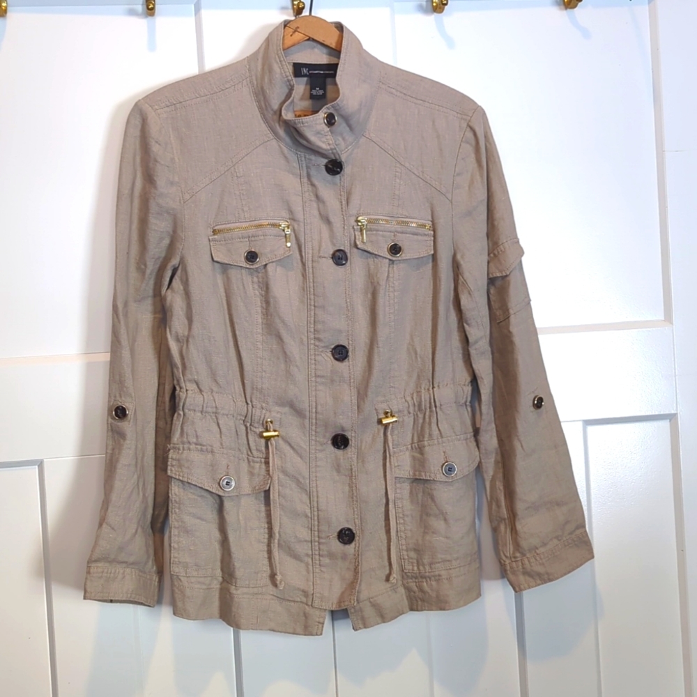 National Concepts size Medium tan Linen Jacket